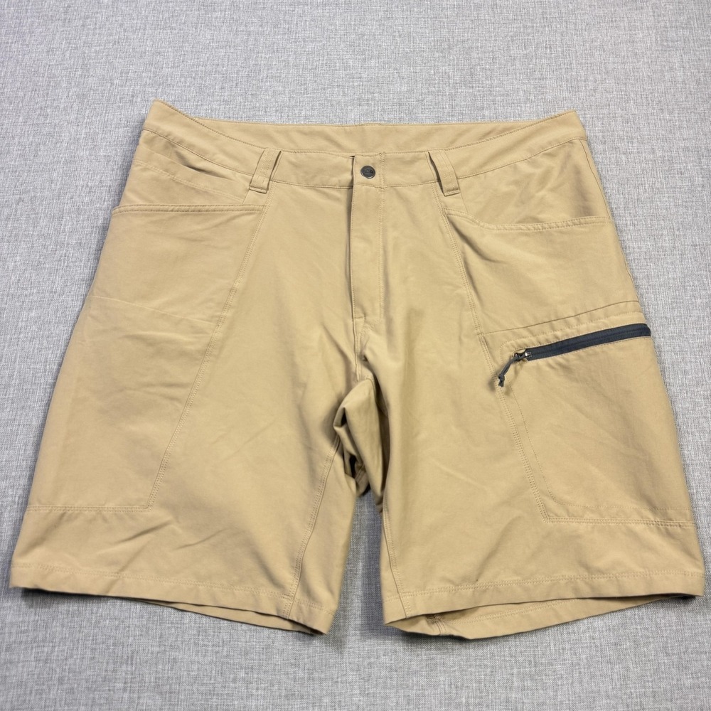 The North Face Shorts Mens 38 Beige Athletic Softshell Hiking Stretch 9 Inseam - Picture 1 of 10